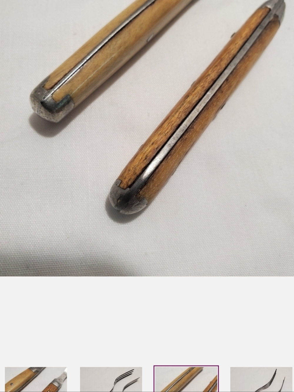 Vtg Lot of Kitchen Tools Garnisher Dough Roller 2 3 Tine Forks Set Measure Cups - Picture 9 of 13